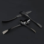 Jet Black Silverware - 4 Piece Set