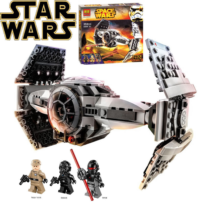 Star wars BELA 10373 model building kits compatible with lego city The Force Awakens TIE Advanced Prototype fighter blocks toys