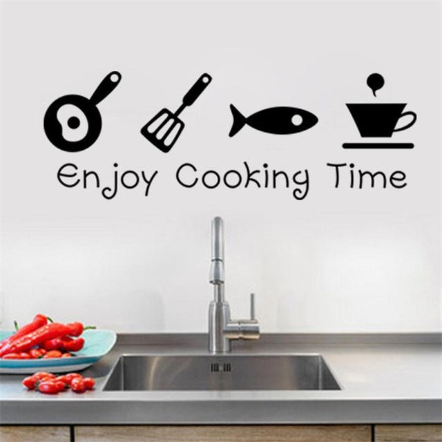 New Design Creative DIY Wall Stickers Kitchen Decal Home Decor Restaurant Decoration 3D Wallpaper Wall Art ZY8300