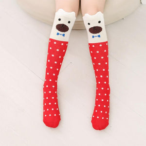 Cartoon Cute Children Socks Print Animal Cotton Baby Kids Socks Knee High Long Fox Socks For Toddler Girl Clothing Accessories