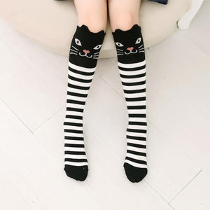 Cartoon Cute Children Socks Print Animal Cotton Baby Kids Socks Knee High Long Fox Socks For Toddler Girl Clothing Accessories