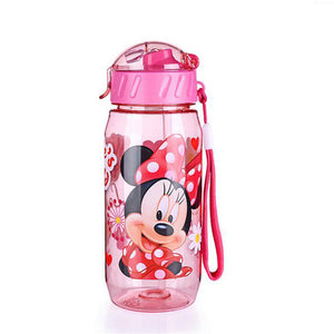 HOT SALE Disne Minnie/Mickey Mouse Kids Drinking Bottle Folding Straw School Childrens Cup Sipper Bottle Feeding Children Gift