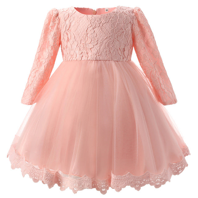Winter Baby Girl Christening Gown Infant Princess Dress 1st Birthday Outfits Children Kids Party Wear Dress Girl Formal Vestido