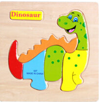 Baby Kids Cartoon Animals Dimensional Puzzle Baby Educational Kids Children Intellectual Developmental Wooden Toy Puzzle Gift