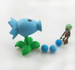 2017 PVZ Plants vs Zombies Peashooter PVC Action Figure Model Toy Gifts Toys For Children High Quality Brinquedos, In OPP Bag