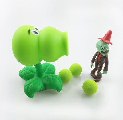 2017 PVZ Plants vs Zombies Peashooter PVC Action Figure Model Toy Gifts Toys For Children High Quality Brinquedos, In OPP Bag