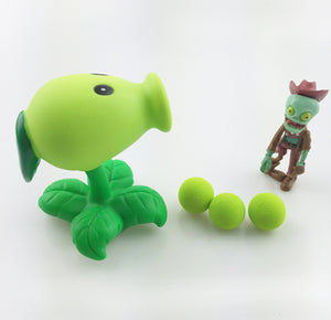 2017 PVZ Plants vs Zombies Peashooter PVC Action Figure Model Toy Gifts Toys For Children High Quality Brinquedos, In OPP Bag