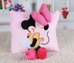 3D Mickey Mouse and Minnie Mouse Plush Pillow Toys Kawaii Mickey and Minnie Plush Doll Toys Children Kids Toys Christmas Gift