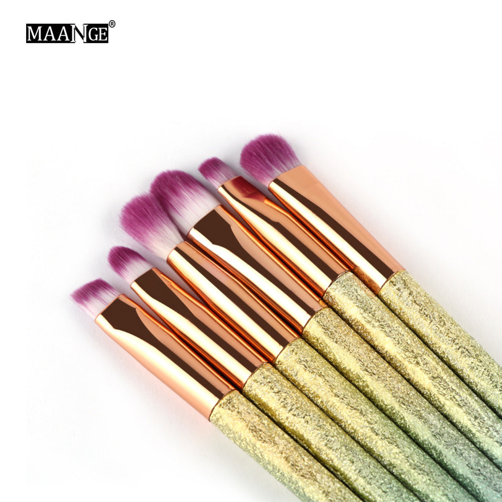 6Pcs Eye Shadow Makeup Brushes Set Eyeliner Eyelid Eyebrow Eyeshadow Lip Make Up Brush Colorful Handle Cosmetics Beauty Tool Pro