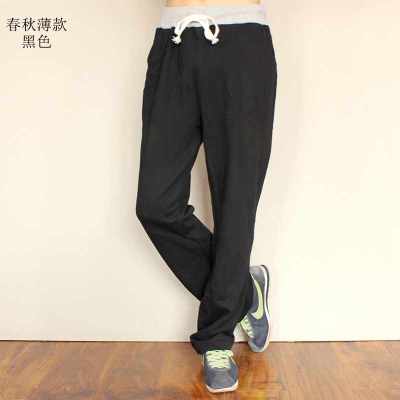 TG6386 Cheap wholesale 2016 new Men loose thick paragraph add hair straight guard pants knitting leisure trousers