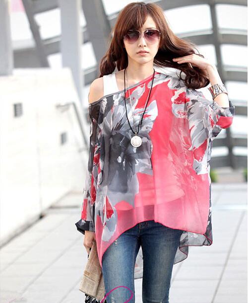 Blouse Shirt Women 2017 New Fashion Floral Print Summer Style Chiffon Blouses and Tops Women's Clothing Plus Size Shirts Blusas