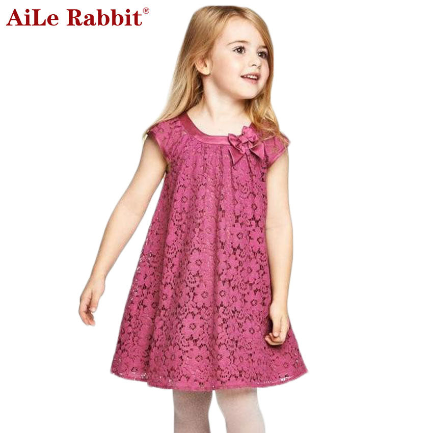 AiLe Rabbit Summer Style Lace Girls Dress Baby Girls Casual Dresses  Children's Clothing Vestidos Infantis Toddler Girl Clothing