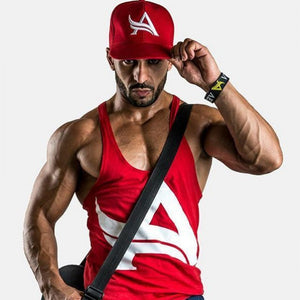 New Fashion Men Spandex Bodybuilding Gyms Sporting Tank Top Fitness Stringer Singlet Sleeveless Tops Casual Workout Clothes Tops