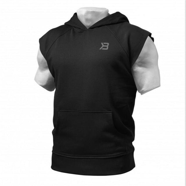 NUTAKA 2017 Gyms Hoodie Stringer Tank Top Men Waistcoat Fitness Vest Men's Singlets Sporting Top Tees Sleeveless Sweatshirts