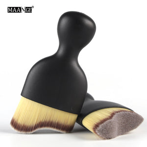 MAANGE Pro 1pcs S Shape Foundation Brush Loose Powder Contour Cream Blush Makeup Brushes Blusher Beauty Make Up Cosmetic Tools