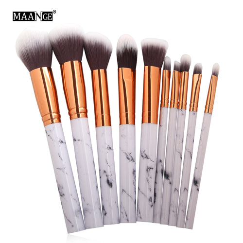 10/15pcs Mermaid Makeup Brushes Set Eyeshadow Eyeliner Blush Blending Contour Foundation Cosmetic Beauty Make Up Brush Tools Kit