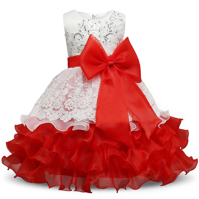 Formal Ball Gown Clothing Elegant Dresses for Girls Summer 2017 Princess Party Tutu Baby Dress Kids Clothes Blue Christmas Child