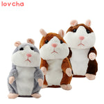 1 pcs 15CM  Lovely Talking Hamster Plush Toy Cute Speak Talking Sound Record Hamster Talking Toys for Children sale