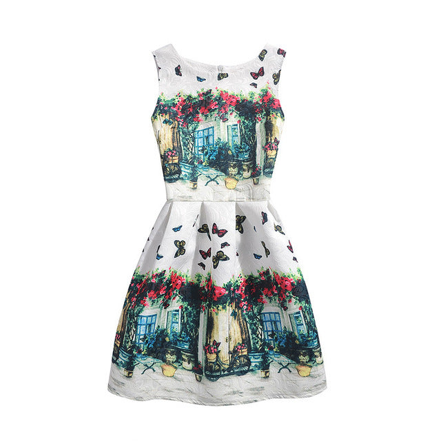 Summer Girls Dress Butterfly Floral Print Princess Dresses for Baby Girls Designer Formal Party Elsa Dress Kids Clothes Vestido