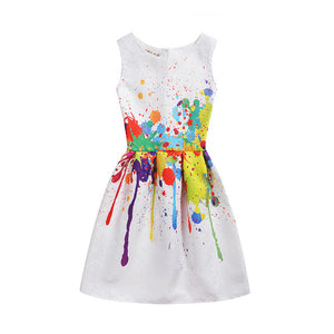 Summer Girls Dress Butterfly Floral Print Princess Dresses for Baby Girls Designer Formal Party Elsa Dress Kids Clothes Vestido