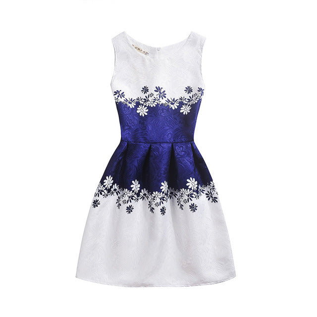Summer Girls Dress Butterfly Floral Print Princess Dresses for Baby Girls Designer Formal Party Elsa Dress Kids Clothes Vestido