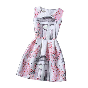 Summer Girls Dress Butterfly Floral Print Princess Dresses for Baby Girls Designer Formal Party Elsa Dress Kids Clothes Vestido