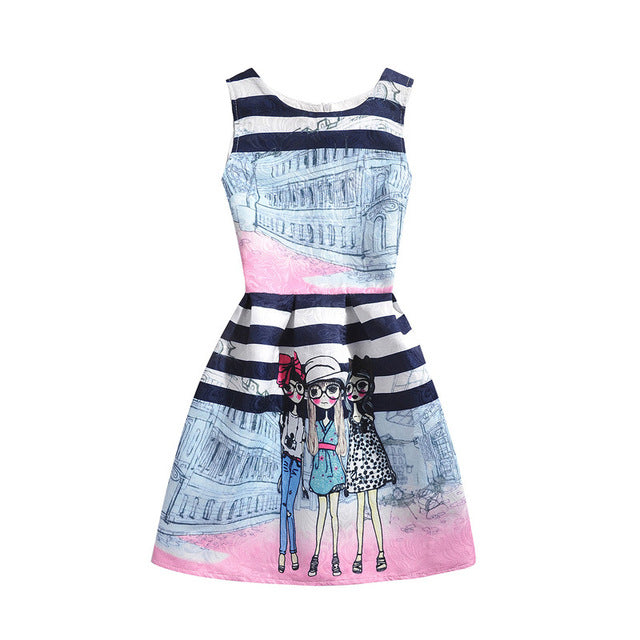 Summer Girls Dress Butterfly Floral Print Princess Dresses for Baby Girls Designer Formal Party Elsa Dress Kids Clothes Vestido
