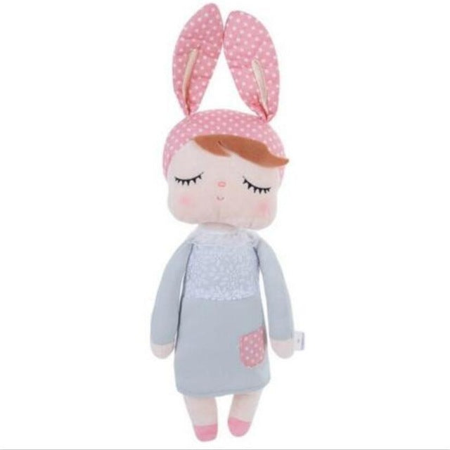 Kawaii Plush Stuffed Animal Cartoon Kids Toys for Girls Children Baby Birthday Christmas Gift Angela Rabbit Girl Metoo Doll/35CM