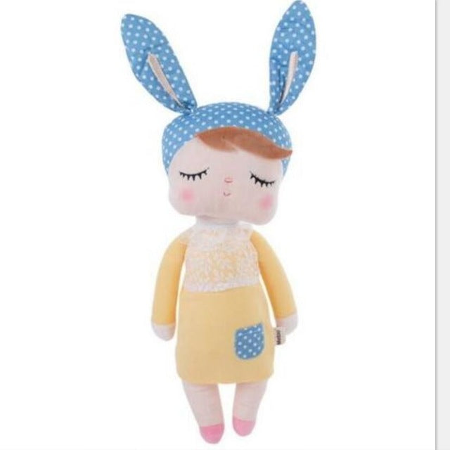 Kawaii Plush Stuffed Animal Cartoon Kids Toys for Girls Children Baby Birthday Christmas Gift Angela Rabbit Girl Metoo Doll/35CM