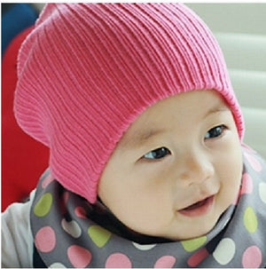 DreamShining Baby Hat Kids Newborn Knitted Cap Crochet Solid Children Beanies Boys Girls Hats Headwear Toddler Caps Accessories