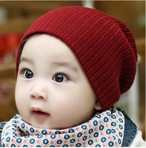 DreamShining Baby Hat Kids Newborn Knitted Cap Crochet Solid Children Beanies Boys Girls Hats Headwear Toddler Caps Accessories