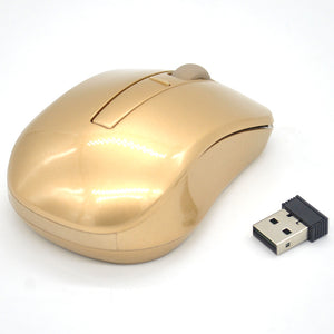 Essential Gamer Accessories Tyrant Gold Cool 2.4GHZ Wireless Mouse Gaming Mouse Built-in mouse memory for Laptop PC Computer