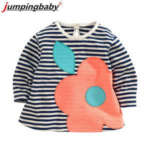 Jumpingbaby 2017 Kids Clothes Children Girls Camiseta Santa T-shirts Baby Kitty Clothes Toddler Girl T-shirt Roupas Christmas