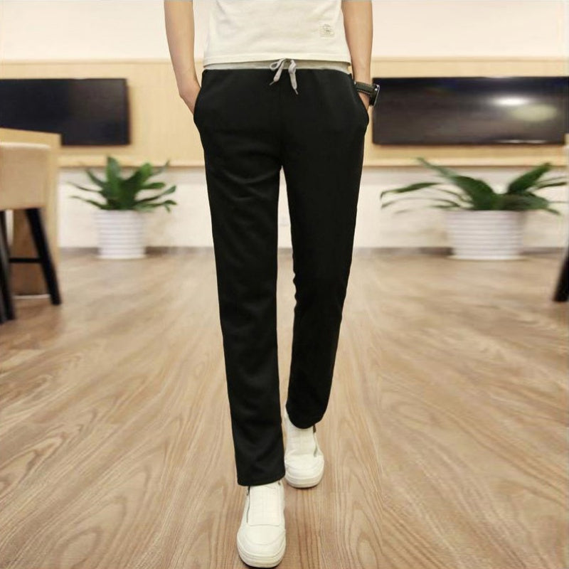 Summer Teenage Boy Trousers Male Casual Straight Pants Student Black Gray Pant 2017 Men Pants