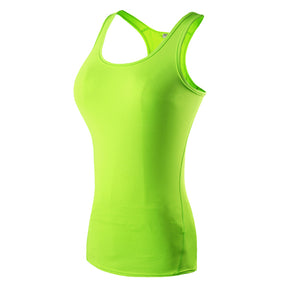 Yuerlian Sexy Fitness Tight Sport Yoga Shirt Dry Fit Sleeveless Sportswear Blouses Running Vest Workout Crop Top Female T-shirt