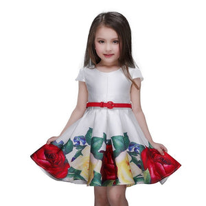 Baby Girl Princess Dress Kids stripe Sleeveless Dresses for Toddler Girl Children European American Fashion Clothing Free Belt