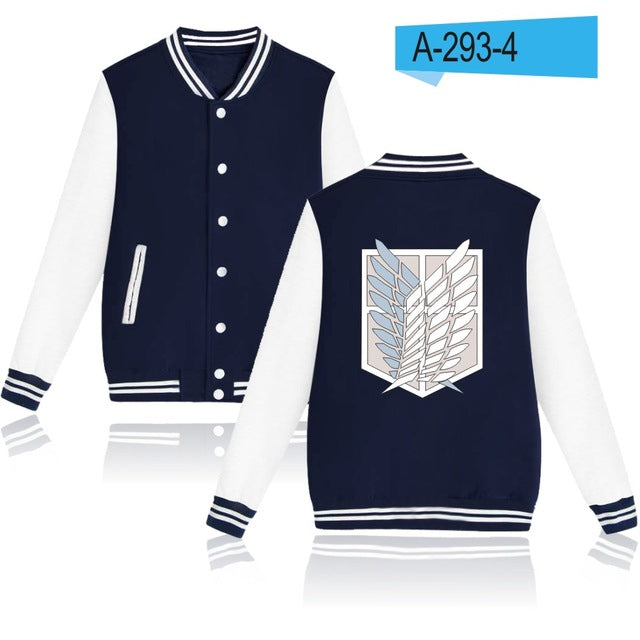 BTS Attack On Titans Baseball Jacket Hoodies And Sweatshirt For Couples Funny Anime Capless Hoodies Men Cartoon Jacket Clothes