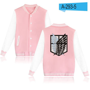 BTS Attack On Titans Baseball Jacket Hoodies And Sweatshirt For Couples Funny Anime Capless Hoodies Men Cartoon Jacket Clothes