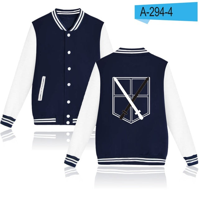 BTS Attack On Titans Baseball Jacket Hoodies And Sweatshirt For Couples Funny Anime Capless Hoodies Men Cartoon Jacket Clothes