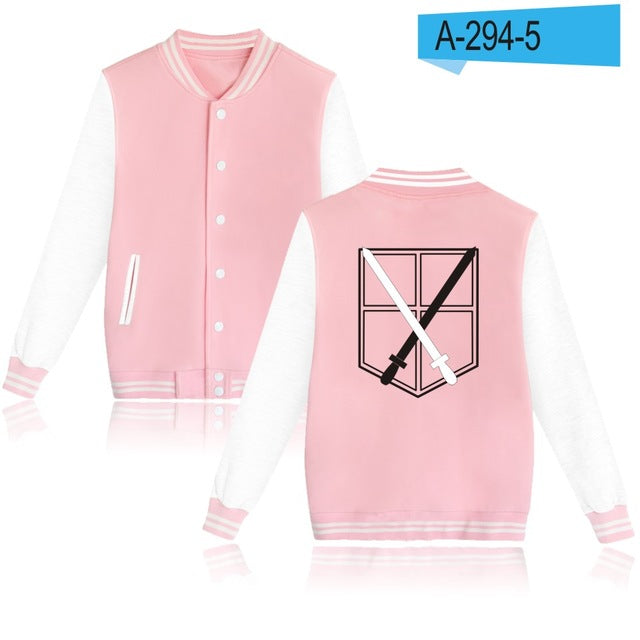 BTS Attack On Titans Baseball Jacket Hoodies And Sweatshirt For Couples Funny Anime Capless Hoodies Men Cartoon Jacket Clothes