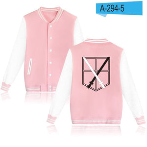 BTS Attack On Titans Baseball Jacket Hoodies And Sweatshirt For Couples Funny Anime Capless Hoodies Men Cartoon Jacket Clothes