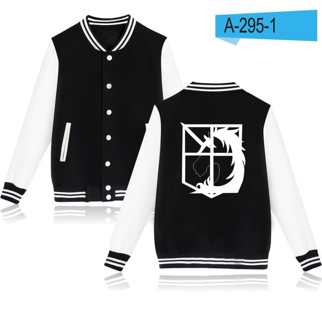 BTS Attack On Titans Baseball Jacket Hoodies And Sweatshirt For Couples Funny Anime Capless Hoodies Men Cartoon Jacket Clothes