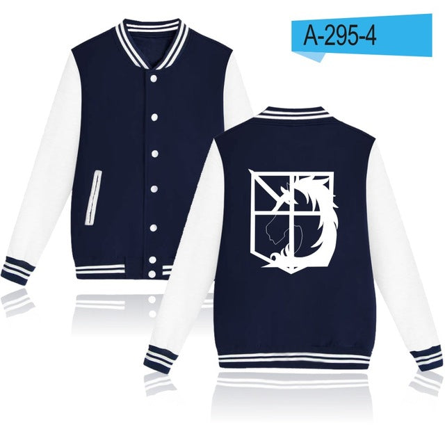 BTS Attack On Titans Baseball Jacket Hoodies And Sweatshirt For Couples Funny Anime Capless Hoodies Men Cartoon Jacket Clothes