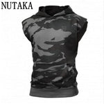 NUTAKA 2017 Gyms Hoodie Stringer Tank Top Men Waistcoat Fitness Vest Men's Singlets Sporting Top Tees Sleeveless Sweatshirts