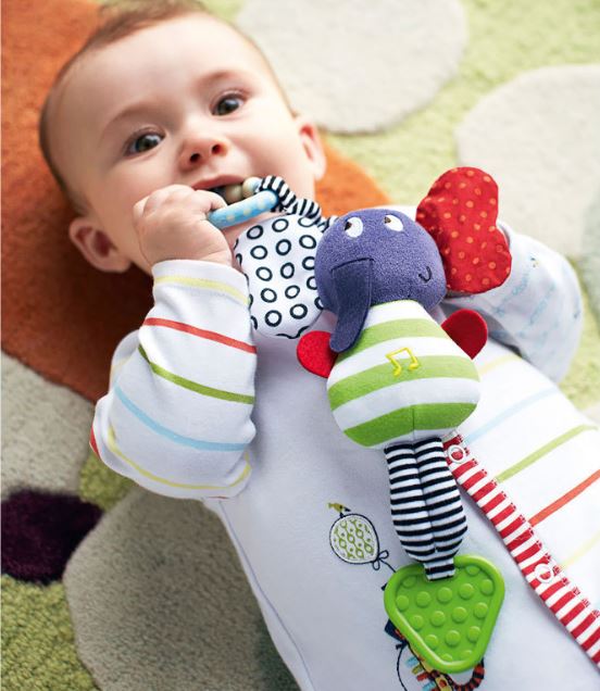 Baby Teether Teething Rings Cute Elephant Shape Music Teething Rings Infant Dental Children Safety Teething Rings