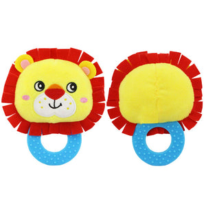 1pc Baby Teethers With Rattle Cartoon Doll Plush Toys Silicone Food Grade Teethers Children Hanging Toys