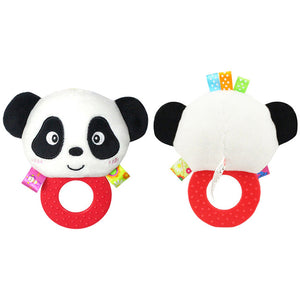 1pc Baby Teethers With Rattle Cartoon Doll Plush Toys Silicone Food Grade Teethers Children Hanging Toys