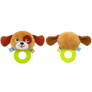 1pc Baby Teethers With Rattle Cartoon Doll Plush Toys Silicone Food Grade Teethers Children Hanging Toys