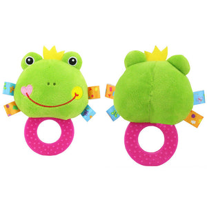 1pc Baby Teethers With Rattle Cartoon Doll Plush Toys Silicone Food Grade Teethers Children Hanging Toys