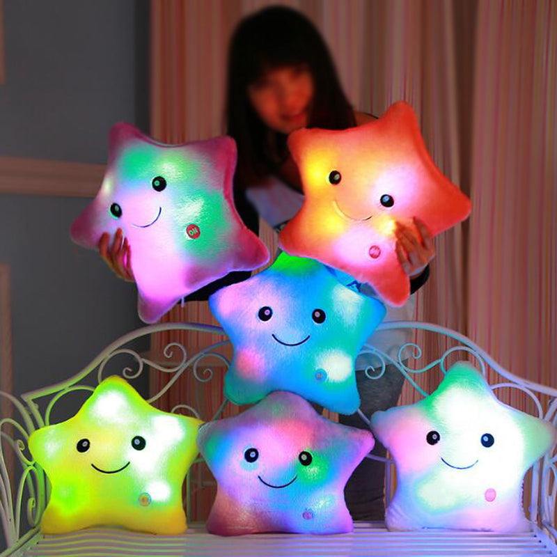 Luminous pillow Christmas Toys, Led Light Pillow,plush Pillow, Hot Colorful Stars,kids Toys, Birthday Gift YYT214